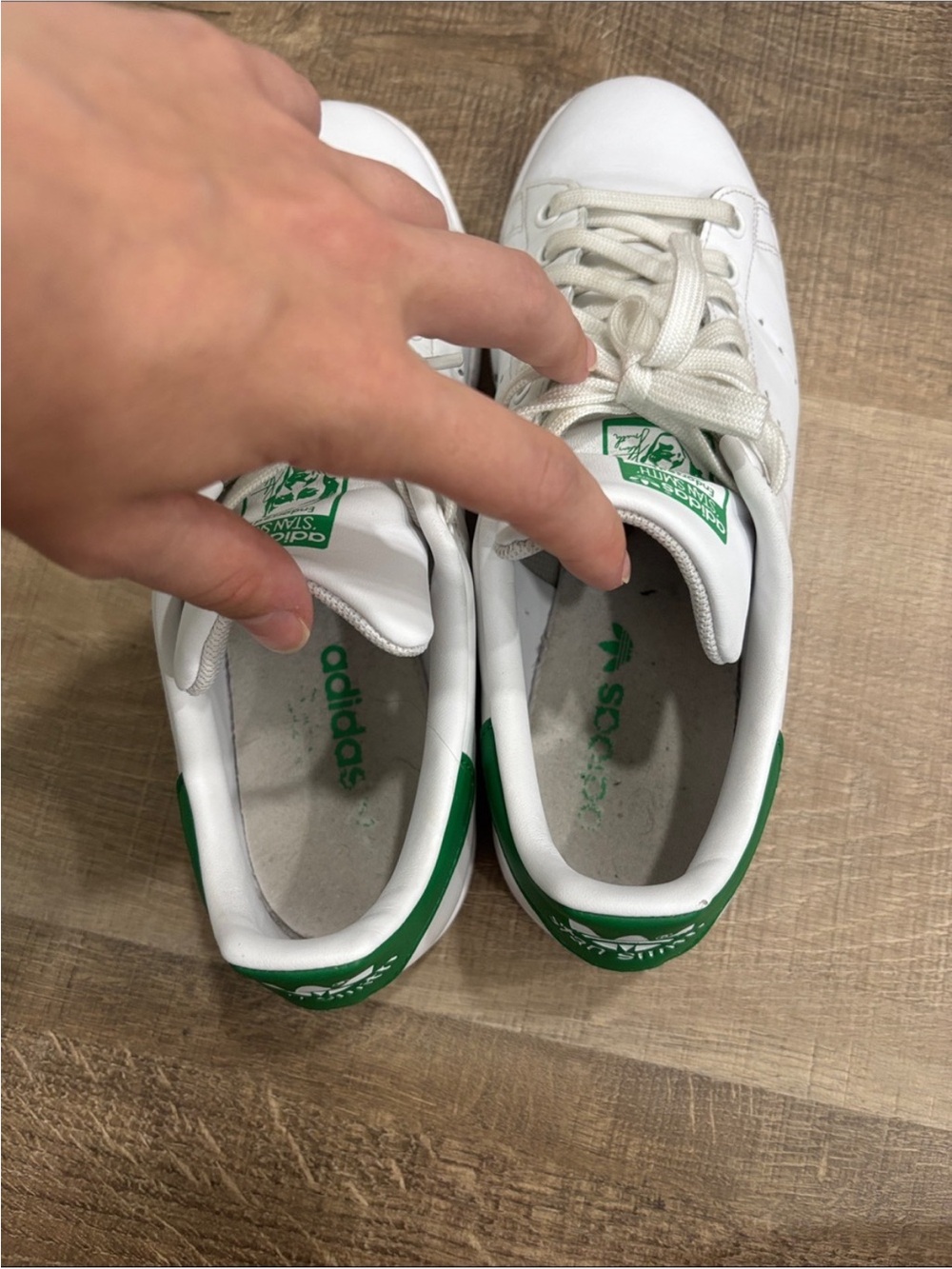 Adidas Men’s Size 9.5 White/Green Stan Smith Sneakers - Picture 6 of 7
